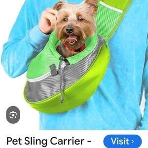 Green and Gray Sling Bag